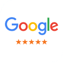 Google logo with five-star rating for Town Center Family Dental reviews